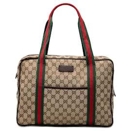 Gucci GG Canvas Web Business Tasche Beige