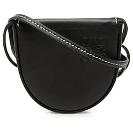 Borsa a tracolla LOEWE Mini Soft Calfskin Anagram Heel nera