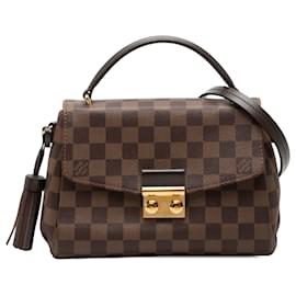 Brown Louis Vuitton Damier Ebene Croisette Satchel