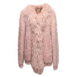 Cardigan in misto lana peloso rosa chiaro Gucci 2022 Taglia US L