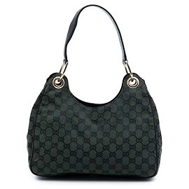 Borsa a tracolla Gucci GG Canvas Colbert verde