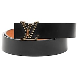 Schwarter Louis Vuitton Initiales Ledergürtel