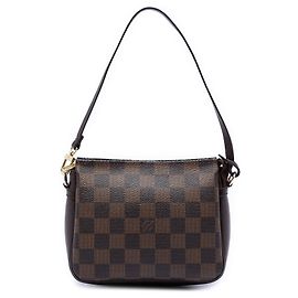 Pochette Trousse Louis Vuitton Damier Ebene Marrone