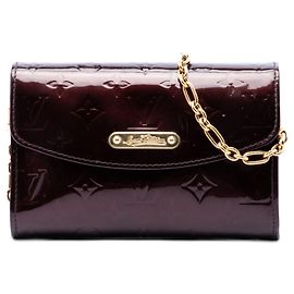 Bolsa transversal Louis Vuitton Monogram Vernis Bel Air roxa