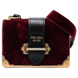 Borsa a tracolla Prada Velvet Cahier rossa