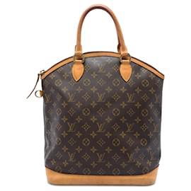 Borsa verticale Louis Vuitton Monogram Lockit marrone