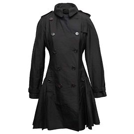 Schwarzer A-Linien-Trenchcoat Jean Paul Gaultier Femme Größe IT 42