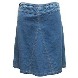 Gonna midi in jacquard decorata blu John Galliano Taglia IT 38