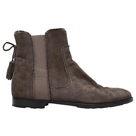 Stivaletti in scamosciato marrone Aquazzura Taglia 37