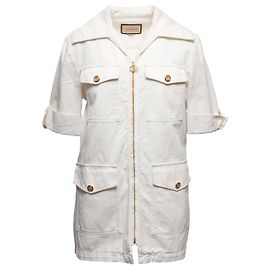 Vestido curto de denim branco Gucci Tamanho IT 46