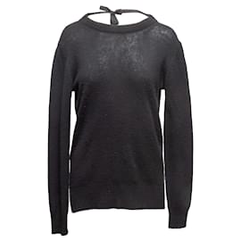Rückenfreier Strickpullover Schwarz Prada Größe IT 42