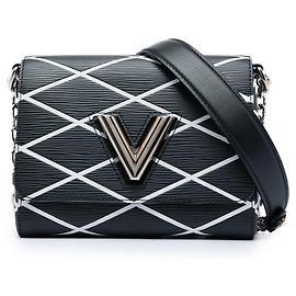 Louis Vuitton Epi Malletage Twist Umhängetasche schwarz