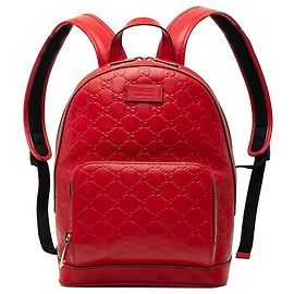 Roter Gucci Guccissima Rucksack