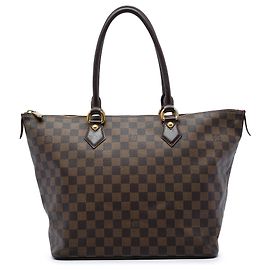 Borsa Tote Louis Vuitton Damier Ebene Saleya MM marrone