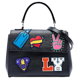Louis Vuitton Epi LV Stories Cluny BB Satchel Schwarz