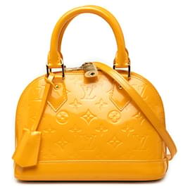 Borsa Louis Vuitton Monogram Vernis Alma BB Gialla