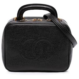 Chanel Vanity Case Medium CC Caviar Schwarz