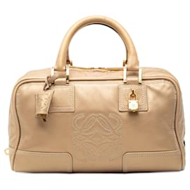 Borsa a mano Amazona 28 in pelle metallizzata oro LOEWE