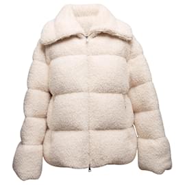 Moncler Sherpa Down Puffer Steppjacke Farbe Creme Designer Größe 5