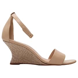 Sandali con zeppa e cinturino alla caviglia Manolo Blahnik beige Taglia 38.5