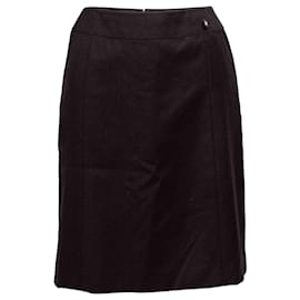 Falda lápiz de lana y cachemira Chanel color carbón Talla FR 36