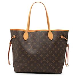 Borsa Tote Louis Vuitton Monogram Neverfull MM marrone