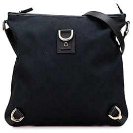 Gucci Abbey D Ring Crossbody aus blauem GG Canvas