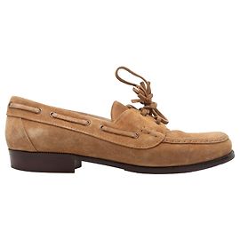 Mocassini boat shoe in scamosciato Chanel color tan Taglia 38