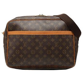 Borsa a tracolla Louis Vuitton Monogram Reporter GM marrone