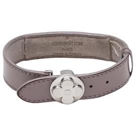 Bracciale Louis Vuitton in pelle a fiore lilla chiaro