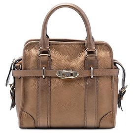 Borsa a mano tipo satchel in pelle marrone Burberry