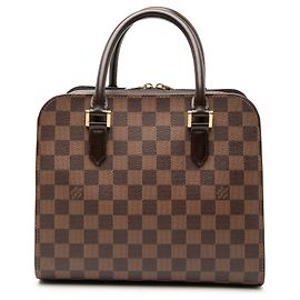 Borsa a mano Triana in Damier Ebene marrone Louis Vuitton