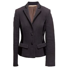 Autre Marque Blazer Roberto Cavalli Charcoal & Black con bordi in velluto Taglia US S
