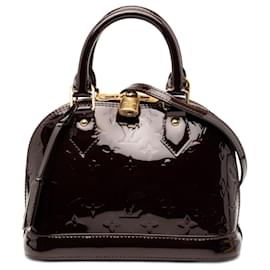 Purple Louis Vuitton Monogram Vernis Alma BB Satchel