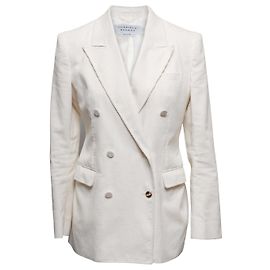Doppelreihiger Corduroy-Blazer in Weiß Gabriela Hearst Größe IT 42