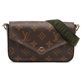 Borsa a tracolla marrone Louis Vuitton Monogram Felicie Strap And Go