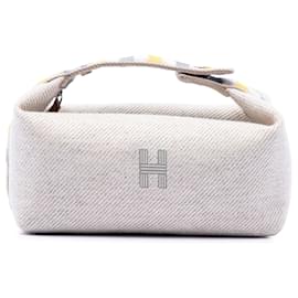 Beauty case Hermès Small Wool Bride A Brac Au Carre Beige