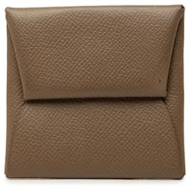 Porte-monnaie Hermès Epsom Bastia marron