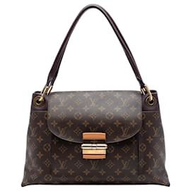 Borsa a Spalla Louis Vuitton Monogram Olympe MM Marrone