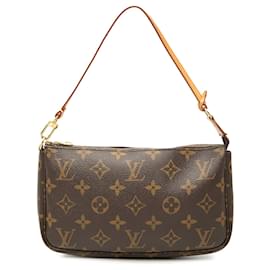 Borsa a tracolla Louis Vuitton Monogram Pochette Accessoires marrone