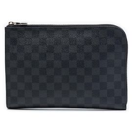 Bolso de mano Pochette Jour MM Damier Graphite negro Louis Vuitton