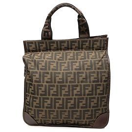 Tote Shopping in tela Zucca marrone Fendi