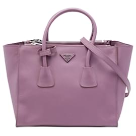 Borsa Prada Medium Saffiano Twin Pocket Viola