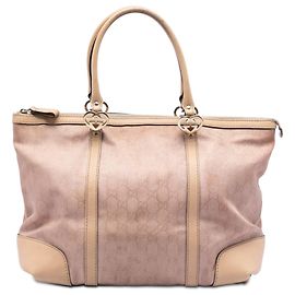 Bolso Tote Lovely en lona metálica GG rosa Gucci