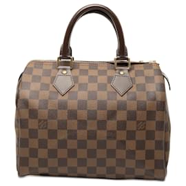 Brauner Louis Vuitton Damier Ebene Speedy 25 Boston Bag