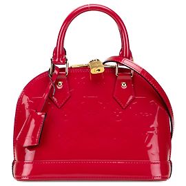 Borsa Louis Vuitton Monogram Vernis Alma BB Rossa