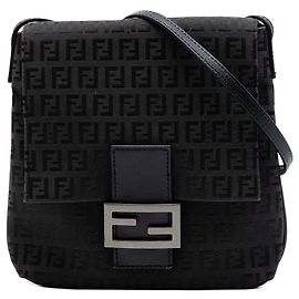 Borsa a tracolla Fendi Zucchino in tela nero