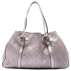 Purple Gucci Metallic Guccissima Twins Tote