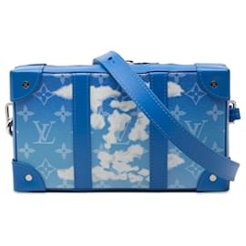 Borsa a tracolla portafoglio Louis Vuitton Monogram Clouds Soft Trunk blu