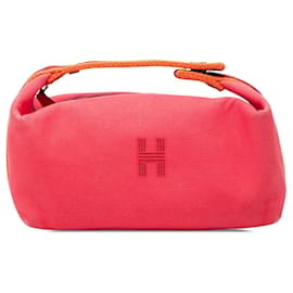 Kleiner Hermès Small Toile Bride A Brac Vanity Bag in Rosa